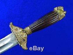 Antique French France 19 Century Hunting Dagger Knife Short Sword & Scabbard