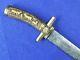 Antique German Germany 19 Century Hunting Carved Stag Dagger Knife Sword