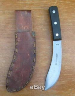 Antique HENCKELS Germany Carbon Steel Skinning/Fur Trade Hunting Knife withSheath
