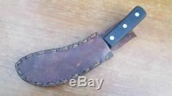 Antique HENCKELS Germany Carbon Steel Skinning/Fur Trade Hunting Knife withSheath