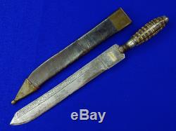 Antique Italian Italy Spain Spanish 19 Century Hunting Dagger Knife with Scabbard
