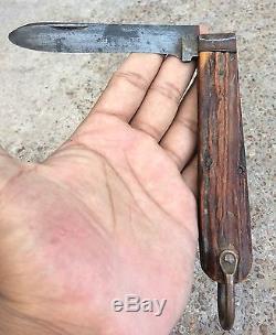Antique Joseph Rodgers & Sons Hunting Knife-11strike Fire-stag Handle, Sheffield