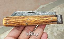 Antique Joseph Rodgers & Sons Hunting Knife-to Strike Fire-stag Handle, Sheffield