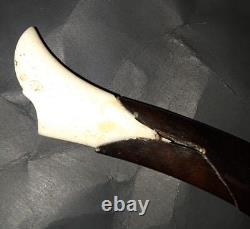 Antique Karambit Knife Indonesian Silat Rare FIXED HOOK Sheath Kali Blade
