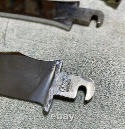 Antique Knife Hatchet Set Case XX Stag Handle Patent 1935 Woven Leather Sheath