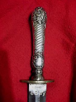 Antique Large Stag Hunting Fighting Sheffield Dagger Bowie knife