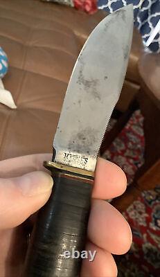 Antique MARBLES 1916 PAT Gladstone WOODCRAFT KNIFE withSheath