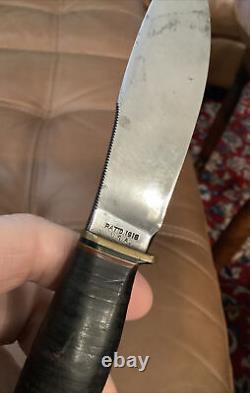 Antique MARBLES 1916 PAT Gladstone WOODCRAFT KNIFE withSheath