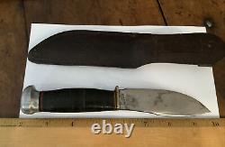 Antique MARBLES 1916 PAT Gladstone WOODCRAFT KNIFE withSheath