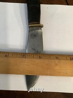 Antique MARBLES 1916 PAT Gladstone WOODCRAFT KNIFE withSheath