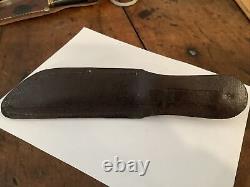 Antique MARBLES 1916 PAT Gladstone WOODCRAFT KNIFE withSheath