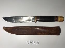 Antique MARBLES Gladstone M. S. A Co MSA Hunting Knife RARE Stag Pommel