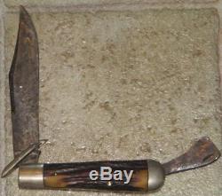 Antique MARBLES rare Safety Folding Hunting Pocket Knife Gladstone