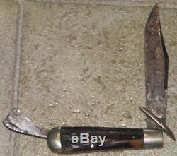 Antique MARBLES rare Safety Folding Hunting Pocket Knife Gladstone