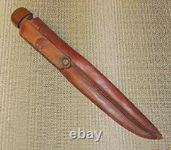 Antique Marbles M. S. A. Co. Ideal Hunting Fighting Knife, w. Original Tube Sheath