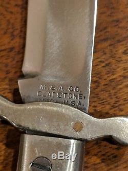 Antique Msa Marbles Safety Hunting Knife 5 1/2 U Shape Bolsters (c. 1902-1913)