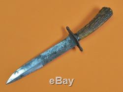 Antique Old English British 19 Century Hunting Knife with Sheath