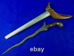 Antique Old Philippines Philippine Moro Kris Hunting Fighting Knife Short Sword