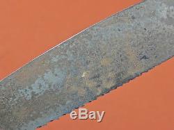 Antique Old Saw Back Stag Hunting Knife with Sheath