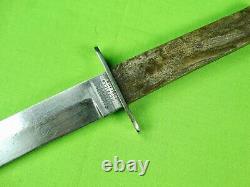 Antique Old Sheffield England Cambridge Cutlery Bowie Hunting Knife Stag