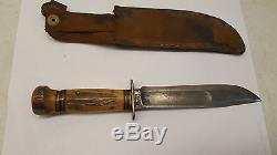 Antique RARE MARBLES Gladstone M. S. A. Co. MSA Hunting Fighting Knife with Sheath