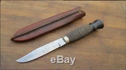 Antique Russell Green River Works Thistle-Top Boot/Hunting Knife in A+ Condition