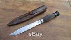 Antique Russell Green River Works Thistle-Top Boot/Hunting Knife withOrig. Sheath