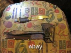 Antique Solingen Germany Hunting Knife Hatchet Combo Set'50-'66