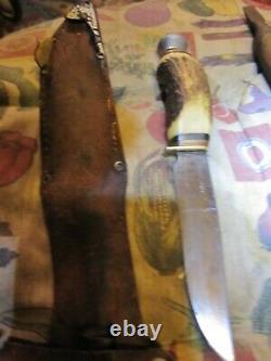 Antique Solingen Germany Hunting Knife Hatchet Combo Set'50-'66