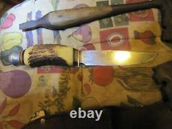 Antique Solingen Germany Hunting Knife Hatchet Combo Set'50-'66
