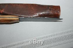 Antique US MARBLES GLADSTONE DALL DEWEESE Hunting Knife with Sheath