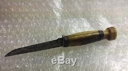 Antique/Vintage Ka-Bar Stag/Bone Handle Fixed Blade Hunting/Boot/Dagger Knife