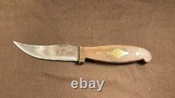 Antique/Vintage Primitive Knife Fur Trade Hunting Butcher Skinning Brass