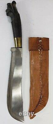 Antique hand made vintage filipino Knife short machete chopper Knife with sheath