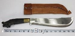 Antique hand made vintage filipino Knife short machete chopper Knife with sheath