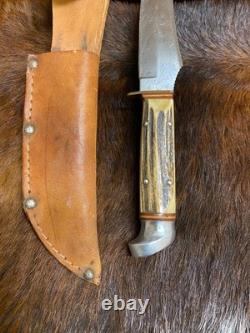 Anton Wingen Jr. Solingen, Germany, Original Buffalo Skinner, Genuine Stag, 9 1/4
