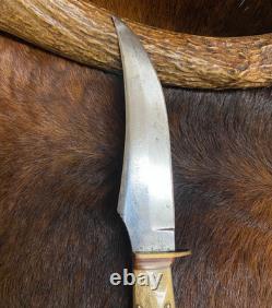 Anton Wingen Jr. Solingen, Germany, Original Buffalo Skinner, Genuine Stag, 9 1/4