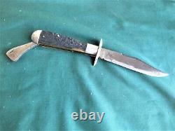 Antq Marbles Gladstone MI Folding Safety Hunting Knife Stag Handles