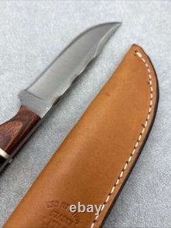 Anza USA 07 Vintage Fixed Blade Knife 8 With Sheath Rare Very Clean Anza USA 07 Vintage Fixed Blade Knife 8 With Sheath Rare Very Clean