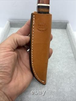 Anza USA 07 Vintage Fixed Blade Knife 8 With Sheath Rare Very Clean Anza USA 07 Vintage Fixed Blade Knife 8 With Sheath Rare Very Clean