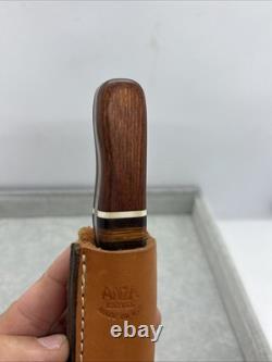 Anza USA 07 Vintage Fixed Blade Knife 8 With Sheath Rare Very Clean Anza USA 07 Vintage Fixed Blade Knife 8 With Sheath Rare Very Clean