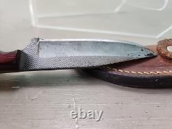 Anza USA 13 Vintage Fixed Blade Knife 8 With Sheath K15
