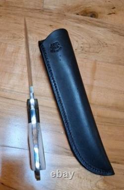 Anza USA Dunefield Knife With Elk Horn And Micarta Handle Heavy Duty 15 Mint