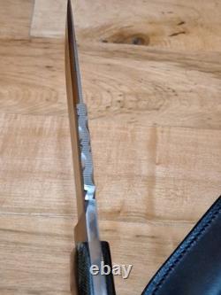 Anza USA Dunefield Knife With Elk Horn And Micarta Handle Heavy Duty 15 Mint