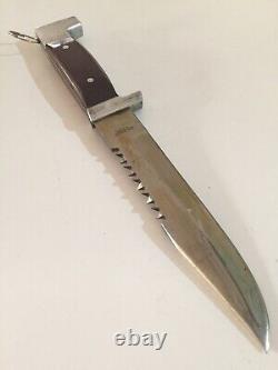 Argentine Don Quijote Brand Survival Bowie Sawback Knife With Flare Launcher 80s