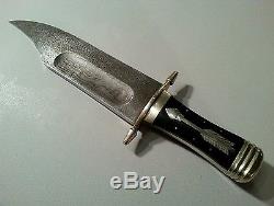 Arrow Damascus Blade Hunting Display Knife Used