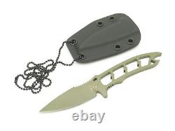 Attleboro USA DAU Tranh CPM20CV Green Cerakote Fixed Hunting Survival Neck Knife