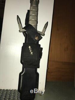 Authentic Buck 184 Buckmaster Knife with Sheath Pouch & Spikes 1984 RARE