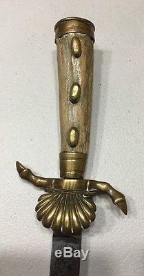 Authentic German Imperial WKC Hunting Cutlass Dagger Knife Sword WithScabbard Stag