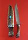 Authentic Hand Made Mountain Man Bowie Knife Alligator Sheath